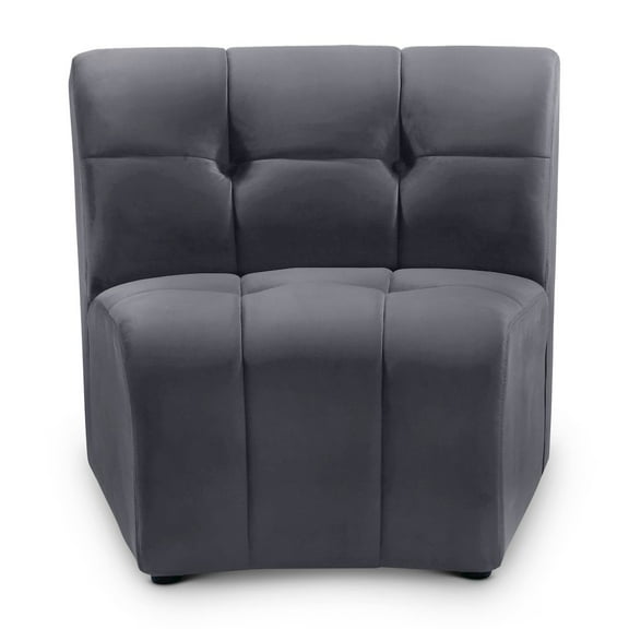 Meridian Furniture Limitless Gray Velvet Modular Chair