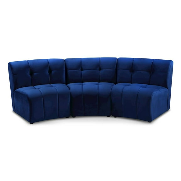 Meridian Furniture Limitless Navy Velvet Modular Sofa