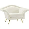 thumbnail image 1 of Meridian Furniture Lips Cream Velvet Chair, 1 of 3