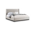 thumbnail image 1 of Meridian Furniture Logan Beige Linen Textured Fabric King Bed, 1 of 8