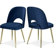 Meridian Furniture Logan Navy Velvet Dining Chair (Set of 2)