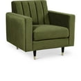 thumbnail image 1 of Meridian Furniture Lola Velvet Accent Chair in Olive, 1 of 5