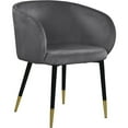 thumbnail image 1 of Meridian Furniture Louise Velvet Dining Chair in Gray, 1 of 7