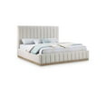 thumbnail image 1 of Meridian Furniture Lucia Cream Linen Textured Fabric King Bed, 1 of 12