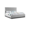 thumbnail image 1 of Meridian Furniture Lucia Grey Linen Textured Fabric King Bed, 1 of 12