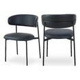 thumbnail image 1 of Meridian Furniture Lupita Black Vegan Leather Dining Chair (Set of 2), 1 of 14
