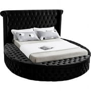 Meridian Furniture Luxus Black Velvet King Bed