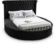 Meridian Furniture Luxus Black Velvet Queen Bed
