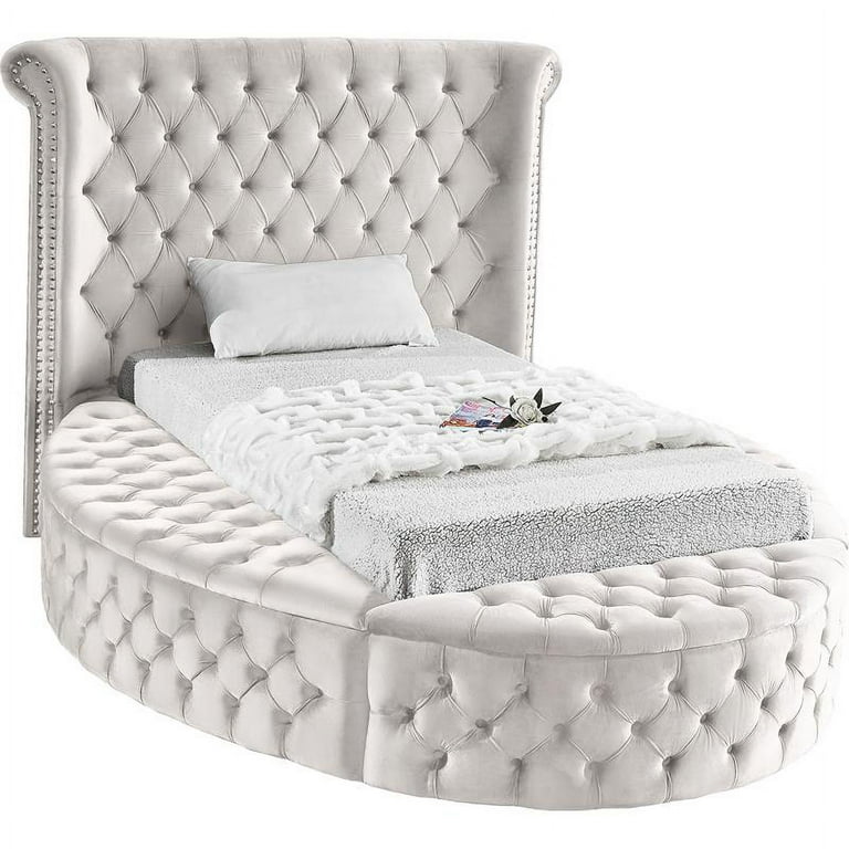 Meridian Furniture Luxus Velvet Twin Bed Meridian Furniture Luxus Velvet Twin Bed
