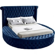 Meridian Furniture Luxus Navy Velvet King Bed