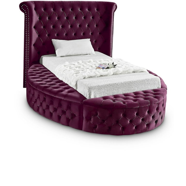 Meridian Furniture Luxus Velvet Twin Bed Meridian Furniture Luxus Velvet Twin Bed