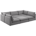 thumbnail image 1 of Meridian Furniture Mackenzie Grey Durable Linen Textured Modular Sectional, 1 of 9
