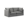 thumbnail image 1 of Meridian Furniture Mackenzie Grey Durable Linen Textured Modular Sofa, 1 of 9