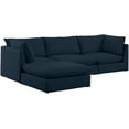 thumbnail image 1 of Meridian Furniture Mackenzie Navy Durable Linen Textured Modular Sectional, 1 of 13