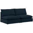 thumbnail image 1 of Meridian Furniture Mackenzie Navy Durable Linen Textured Modular Sofa, 1 of 7