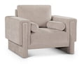 thumbnail image 1 of Meridian Furniture Madeline Beige Chenille Fabric Chair, 1 of 15