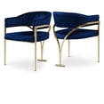 thumbnail image 1 of Meridian Furniture Madelyn Navy Velvet Dining Chair (Set of 2), 1 of 6