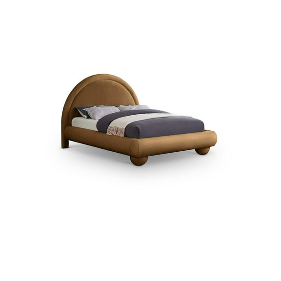 Meridian Furniture Madrid Saddle Velvet Full Bed