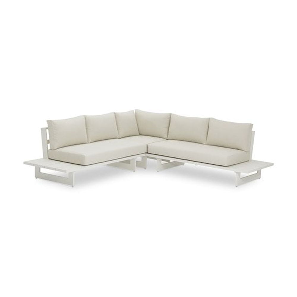 Meridian Furniture Maldives Cream Water Resisting Outdoor Patio Sectional