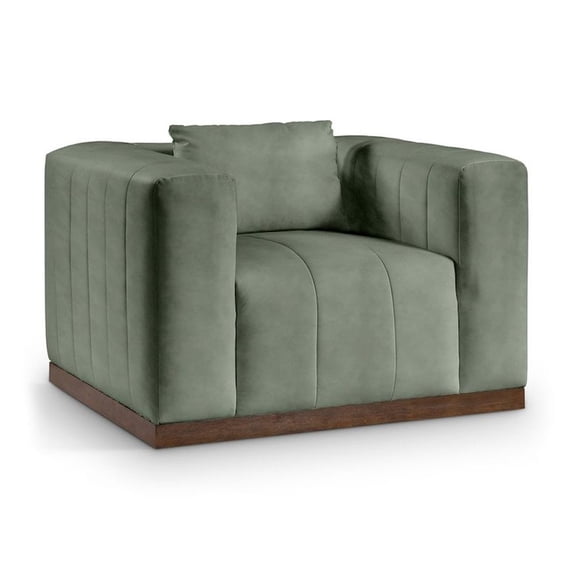 Meridian Furniture Mallina Green Vegan Leather Chair