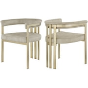 Meridian Furniture Marcello Stone Velvet Dining Chair (Set of 2)