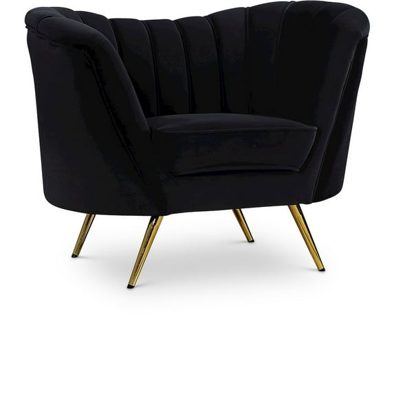 Meridian Furniture Margo Black Velvet Chair