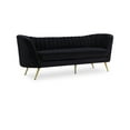 thumbnail image 1 of Meridian Furniture Margo Black Velvet Sofa, 1 of 7