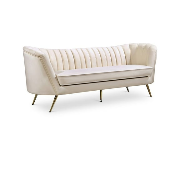 Meridian Furniture Margo Cream Velvet Sofa