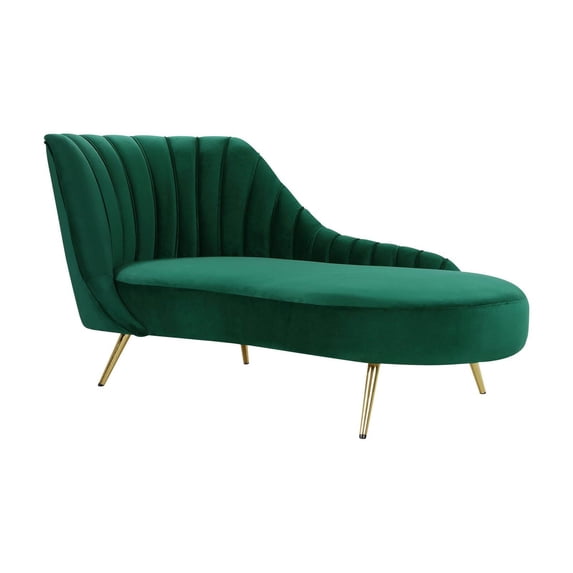 Meridian Furniture Margo Green Velvet Chaise
