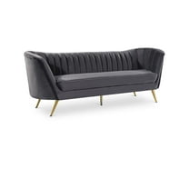 Meridian Furniture Margo Grey Velvet Sofa