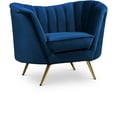 thumbnail image 1 of Meridian Furniture Margo Navy Velvet Chair, 1 of 6
