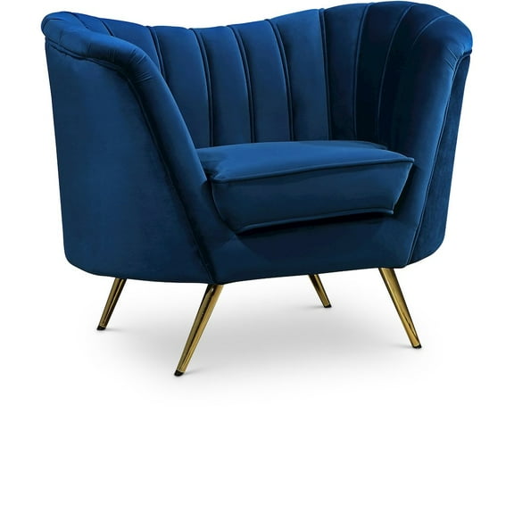 Meridian Furniture Margo Navy Velvet Chair