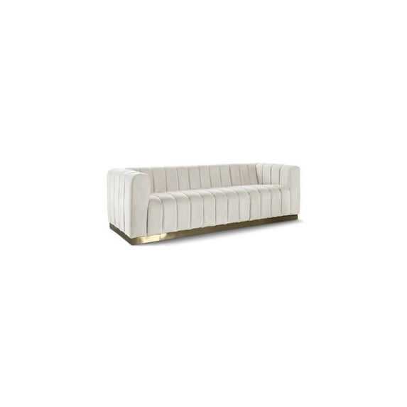 Meridian Furniture Marlon Cream Velvet Sofa