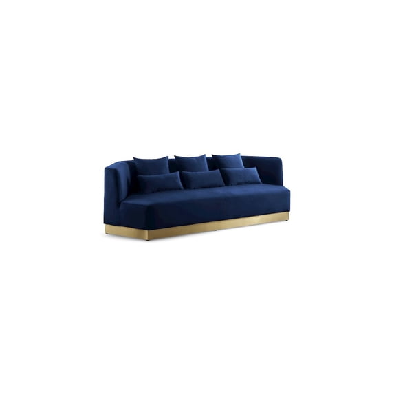Meridian Furniture Marquis Navy Velvet Sofa
