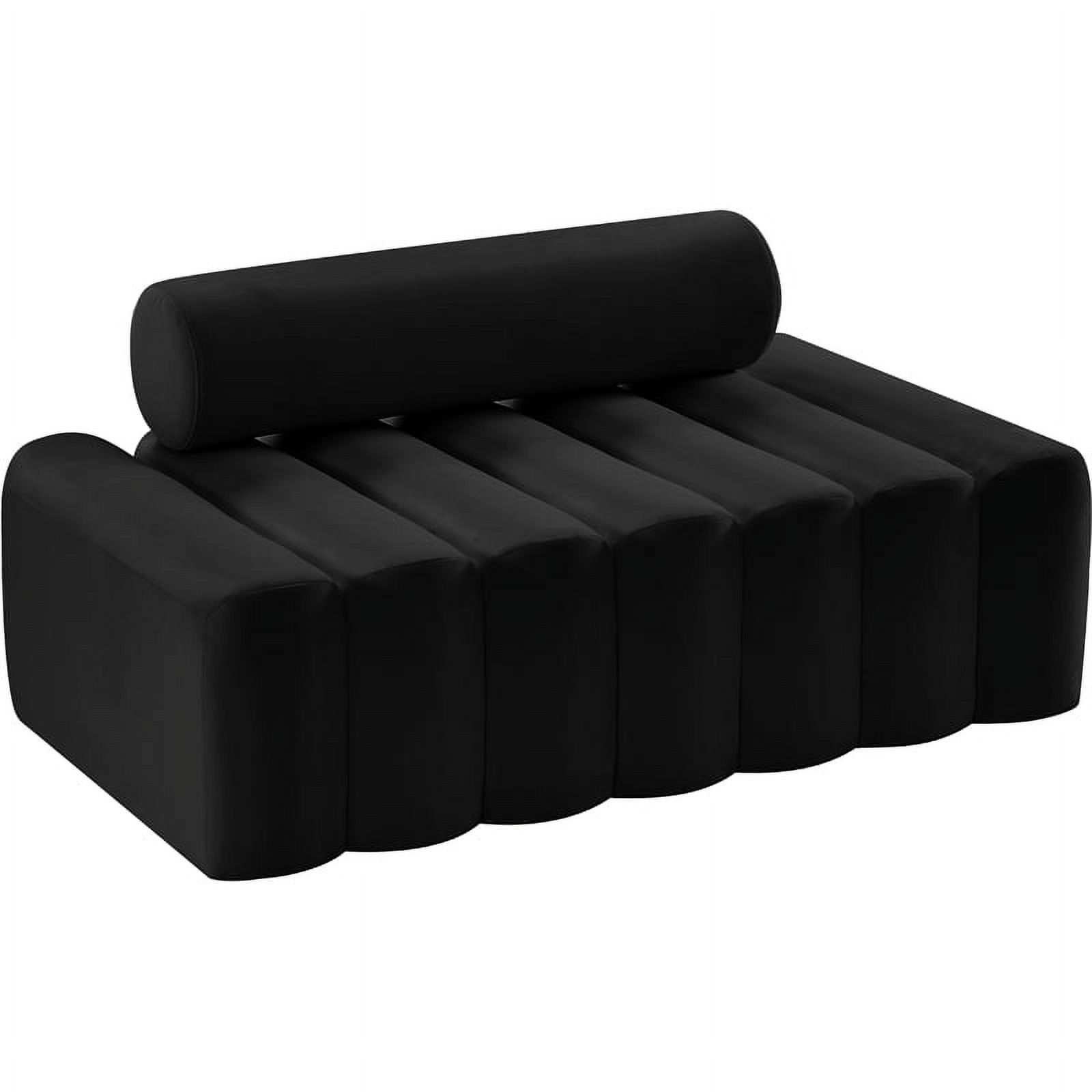 Meridian Furniture Margo Black Velvet Loveseat