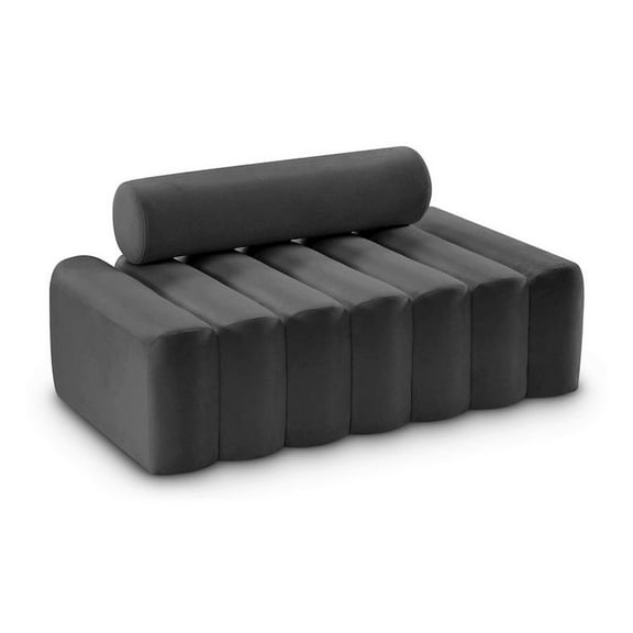 Meridian Furniture Melody Grey Velvet Loveseat