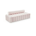 thumbnail image 1 of Meridian Furniture Melody Pink Velvet Sofa, 1 of 12