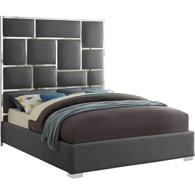Meridian Furniture Milan Vegan Leather Queen Bed Meridian Furniture Milan Vegan Leather Queen Bed