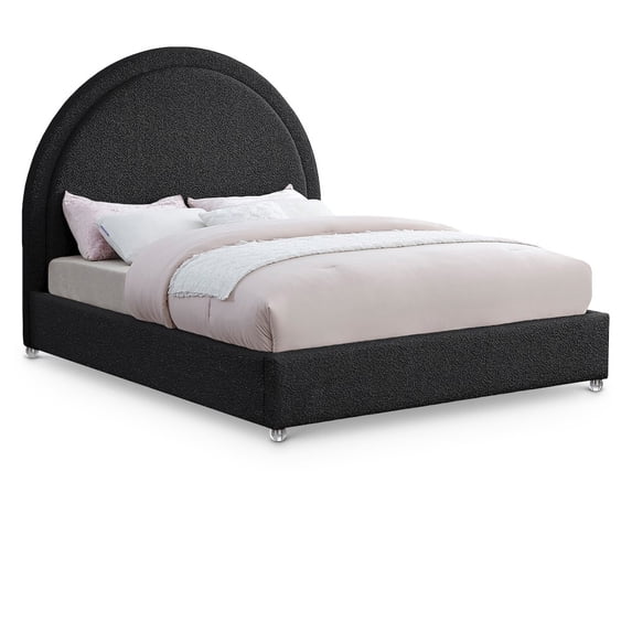 Meridian Furniture Milo Black Fabric Queen Bed