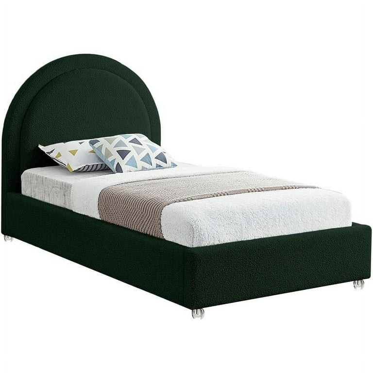 Meridian Furniture Milo Boucle Fabric Twin Bed Meridian Furniture Milo Boucle Fabric Twin Bed