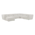 thumbnail image 1 of Meridian Furniture Miramar Cream Durable Linen Textured Modular Sectional, 1 of 11