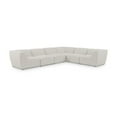 thumbnail image 1 of Meridian Furniture Miramar Cream Durable Linen Textured Modular Sectional, 1 of 9