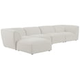 thumbnail image 1 of Meridian Furniture Miramar Cream Durable Linen Textured Modular Sectional, 1 of 13