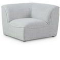 thumbnail image 1 of Meridian Furniture Miramar Grey Durable Linen Textured Corner, 1 of 7