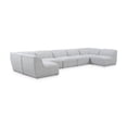 thumbnail image 1 of Meridian Furniture Miramar Grey Durable Linen Textured Modular Sectional, 1 of 9