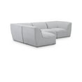 thumbnail image 1 of Meridian Furniture Miramar Grey Durable Linen Textured Modular Sectional, 1 of 14
