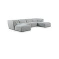 thumbnail image 1 of Meridian Furniture Miramar Grey Durable Linen Textured Modular Sectional, 1 of 9