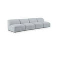 thumbnail image 1 of Meridian Furniture Miramar Grey Durable Linen Textured Modular Sofa, 1 of 8