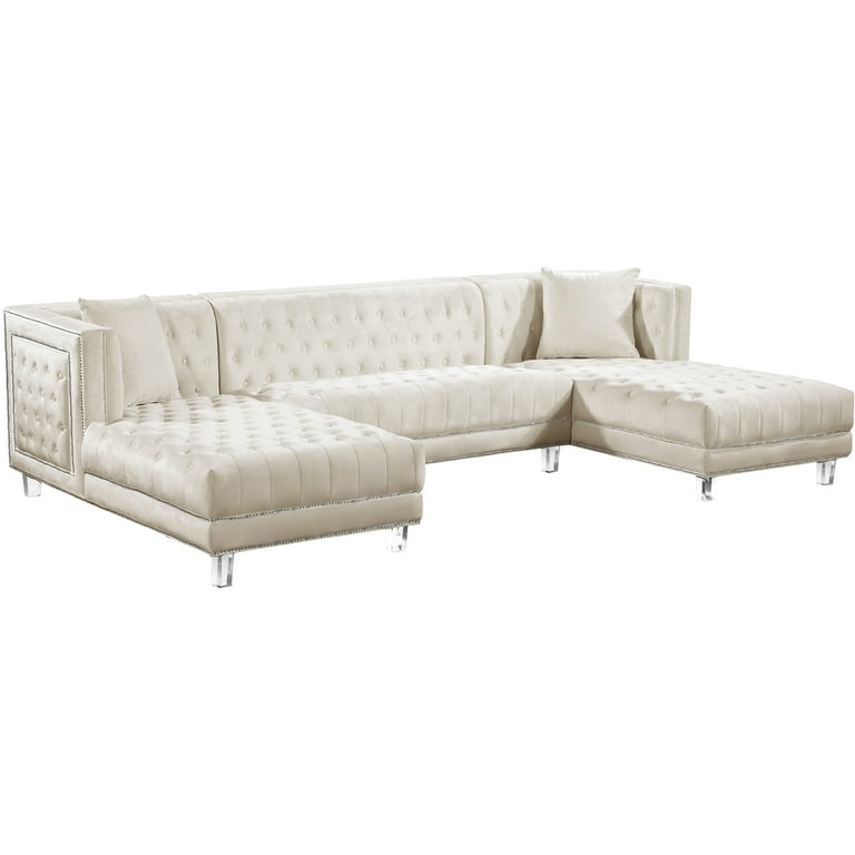 Meridian Furniture Moda Velvet 3pc. Sectional Sofa Meridian Furniture Moda Velvet 3pc. Sectional Sofa