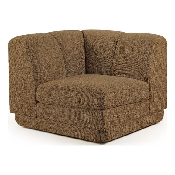 Meridian Furniture Modari Brown Fabric Upholstered Corner Chair